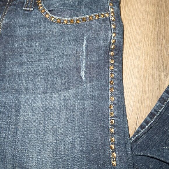 Rock & Republic Kasandra Gold Studded Bootcut Jeans Size‎ 8 - Picture 4 of 8